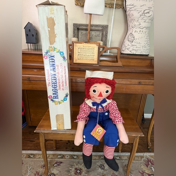 Vintage 1960's 32" The Original Knickerbocker Raggedy Andy with box - Picture 11 of 13